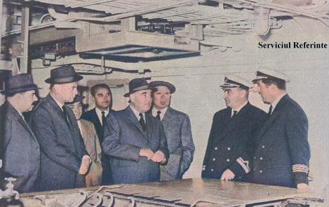 Gheorghe Gheorghiu-Dej în vizită la bordul navei "GALAȚI"